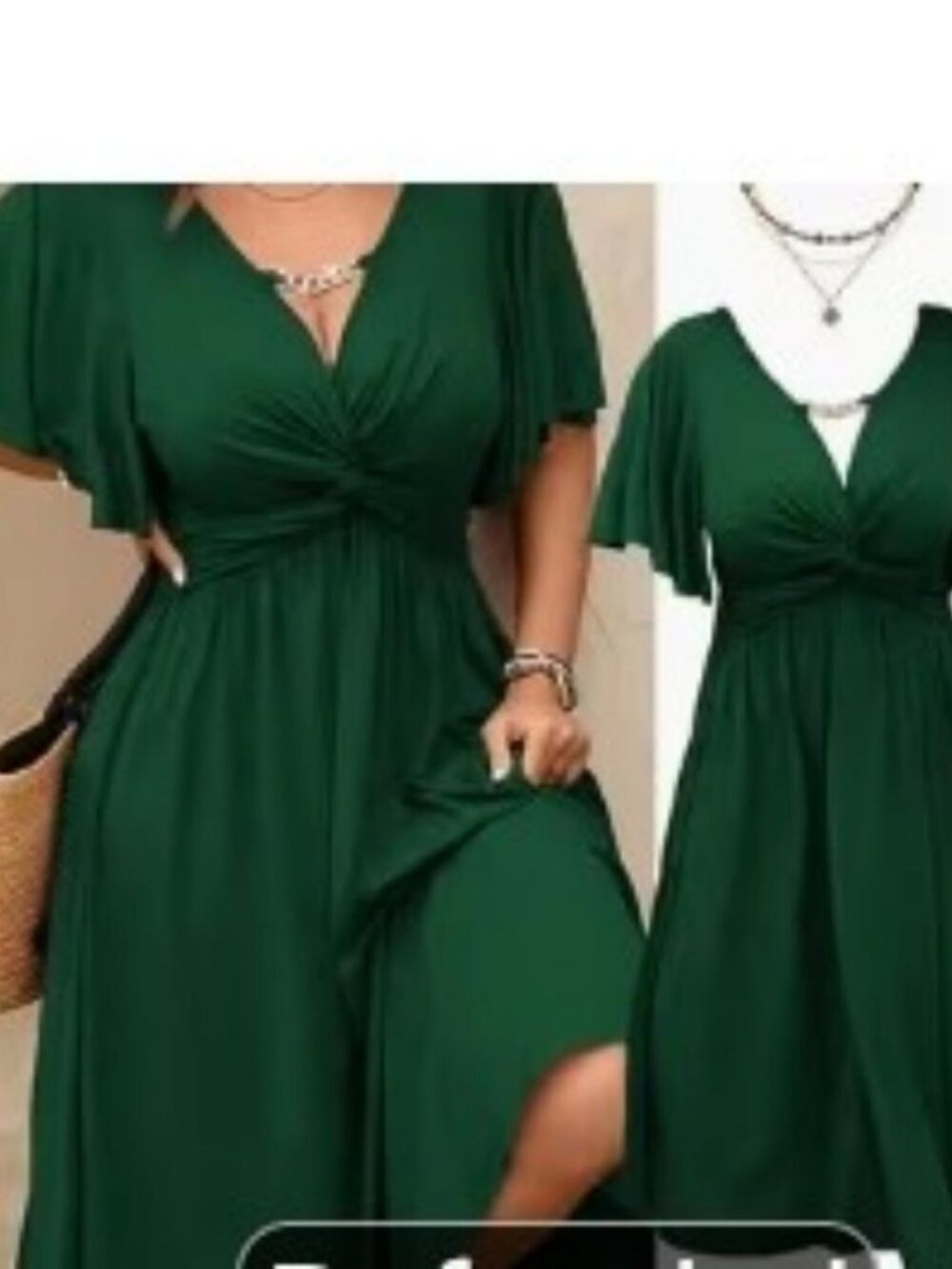 free Navy flutter dress